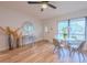 Light-filled dining area with hardwood floors and stylish decor at 4702 W Bay Ave, Tampa, FL 33616