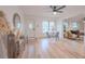 Light-filled dining area with hardwood floors and stylish decor at 4702 W Bay Ave, Tampa, FL 33616