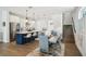 Kitchen and dining area with hardwood floors at 4722 Legacy Park Dr, Tampa, FL 33611