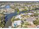 Scenic aerial perspective of waterfront homes nestled along winding canals, showcasing the community's layout at 4801 Venetian Ne Pl, St Petersburg, FL 33703