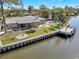 Beautiful waterfront property featuring a spacious backyard, private pool, and a boat dock, perfect for outdoor entertainment at 4801 Venetian Ne Pl, St Petersburg, FL 33703