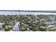 Wide aerial view of waterfront neighborhood at 513 Suwanee Cir, Tampa, FL 33606