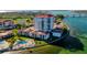 Aerial view of waterfront condos and resort style pool at 6265 Sun Blvd # 906, St Petersburg, FL 33715