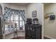 Kitchen nook with bay window and small table at 6432 Remus Dr, New Port Richey, FL 34653