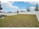 Private backyard with a fenced enclosure and grassy lawn at 656 Argyll Dr, Spring Hill, FL 34609