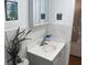 Simple bathroom with vanity and medicine cabinet at 8101 113Th Street St # 107, Seminole, FL 33772