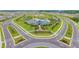 Aerial view of Bella Lago community with pool and clubhouse at 12143 Kingsley Trl, Parrish, FL 34219