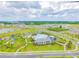 Aerial view of Bella Lago community pool and clubhouse at 12143 Kingsley Trl, Parrish, FL 34219