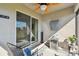 Bright, screened porch with sliding glass doors at 12143 Kingsley Trl, Parrish, FL 34219