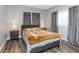 Bedroom with a double bed and gray walls at 206 N Himes Ave, Tampa, FL 33609