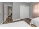 View of bedroom and hallway from bedroom at 206 N Himes Ave, Tampa, FL 33609