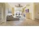 Bright living room features a fireplace and large windows at 2724 Via Murano # 631, Clearwater, FL 33764