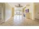 Spacious living room with fireplace and high ceilings at 2724 Via Murano # 631, Clearwater, FL 33764