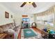 Relaxing living room, featuring a comfy couch and a large TV at 35138 Dale Ave, Zephyrhills, FL 33541