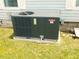 Goodman brand AC unit sits on a concrete slab at 36819 Kiowa Ave, Zephyrhills, FL 33542