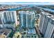 Aerial view of the building and surrounding area at 450 Knights Run Ave # 605, Tampa, FL 33602