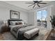 Main bedroom with city views and ceiling fan at 450 Knights Run Ave # 605, Tampa, FL 33602