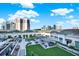 Community courtyard with lush landscaping at 450 Knights Run Ave # 605, Tampa, FL 33602