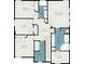 Second-story floor plan with 3 bedrooms and 2 baths at 5701 S Macdill Ave, Tampa, FL 33611