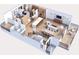 Open floor plan with kitchen, living, and dining areas at 96 Shore Dr, Tarpon Springs, FL 34689