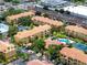 Aerial view showing location of the building and amenities at 10764 70Th Ave # 1303, Seminole, FL 33772