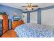 Bedroom with hardwood floors and built-in closet at 1157 Eden Isle Ne Blvd # 3, St Petersburg, FL 33704