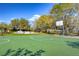 Outdoor basketball court with hoop and seating at 17721 Bright Wheat Dr, Lithia, FL 33547
