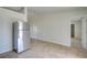 Kitchen view with stainless steel refrigerator at 2369 N Biscayne Dr, North Port, FL 34291