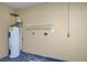 Laundry area with water heater and shelving for storage at 2369 N Biscayne Dr, North Port, FL 34291