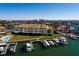 Aerial view of condo with balcony overlooking the water at 2795 Kipps Colony S Dr # 104, St Petersburg, FL 33707