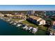 Waterfront condo community featuring a private pool and boat docks at 2795 Kipps Colony S Dr # 104, St Petersburg, FL 33707