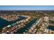 Aerial view of condo building near waterfront at 2795 Kipps Colony S Dr # 104, St Petersburg, FL 33707