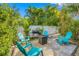 Relaxing patio with fire pit, seating, and grill at 3031 W Asbury Pl, Tampa, FL 33611