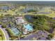 Community overview showing pool, tennis, and clubhouse at 402 Dorchester Pl # 28, Sun City Center, FL 33573