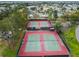 Aerial view of two well-maintained community tennis courts at 402 Dorchester Pl # 28, Sun City Center, FL 33573