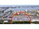 Aerial view showing a condo building near a waterway at 4455 Duhme Rd # 303, St Petersburg, FL 33708