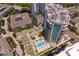 Luxury high-rise residential building with pool and courtyard at 450 Knights Run Ave # 705, Tampa, FL 33602