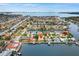 Expansive aerial showcasing the property's waterfront location and neighborhood at 4500 38Th S St, St Petersburg, FL 33711