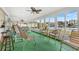Relaxing screened porch with canal views and seating at 4500 38Th S St, St Petersburg, FL 33711