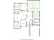 Floor plan showing a 3 bedroom, 2 bath home with a 2 car garage at 4940 Cardinal Trl, Palm Harbor, FL 34683