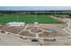 Aerial view of new sports fields and a pavilion at 6320 Cliveden Ct, Apollo Beach, FL 33572