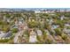 Gorgeous aerial neighborhood view with mature trees, residential homes and city skyline at 979 11Th S Ave, St Petersburg, FL 33705