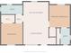 Detailed floor plan showcasing the layout of the home, including the bedrooms, bathrooms, kitchen, and living room at 979 11Th S Ave, St Petersburg, FL 33705