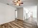 Spacious living room with light walls, modern flooring, and a decorative brick feature at 979 11Th S Ave, St Petersburg, FL 33705
