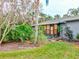 View of the back of the house with lush landscaping at 10 Aster Pl, Oldsmar, FL 34677