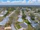 Property's location shown in an aerial view of a residential neighborhood at 1559 Glengarry Dr, Palm Harbor, FL 34684