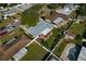 Aerial view of the home and backyard pool at 2211 Morningside Dr, Clearwater, FL 33764