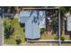 Top-down view of the house and surrounding yard at 2589 Redwood Cir, Clearwater, FL 33763