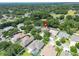 Aerial view of the house and surrounding neighborhood at 2715 Durant Trails Blvd, Dover, FL 33527