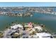 Property location highlighted in an aerial view of the neighborhood at 495 Bath Club N Blvd, North Redington Beach, FL 33708